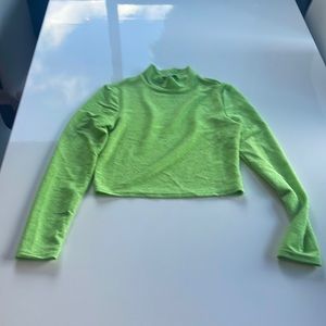 Iris, Small Sparkly Green Crop Top